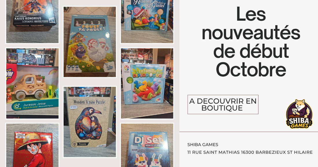 Nouveautés jeux et jouets à Barbezieux | Shiba Games
