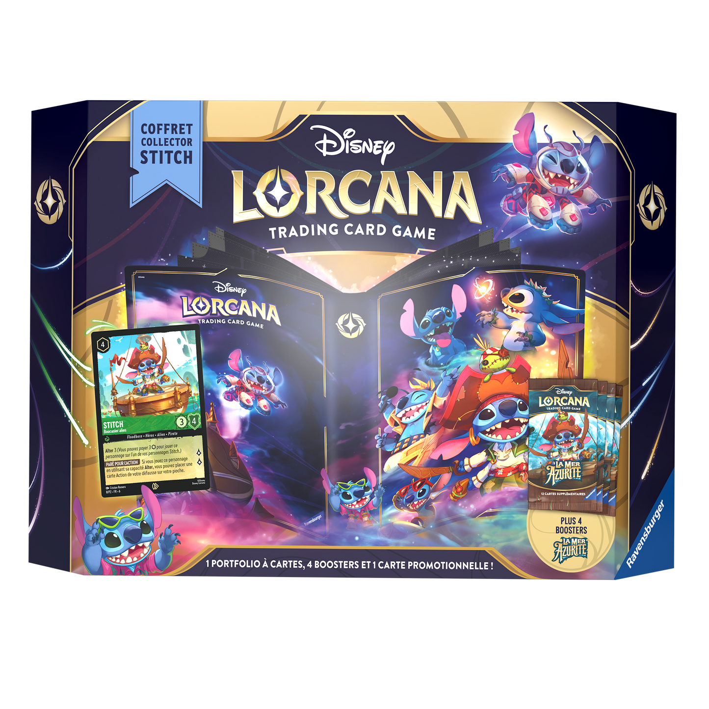Disney Lorcana : coffret cadeau Stitch - Chapitre 6 La Mer Azurite