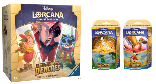 Lot de deux decks chapitre 3 Lorcana et une Trove chapitre 3