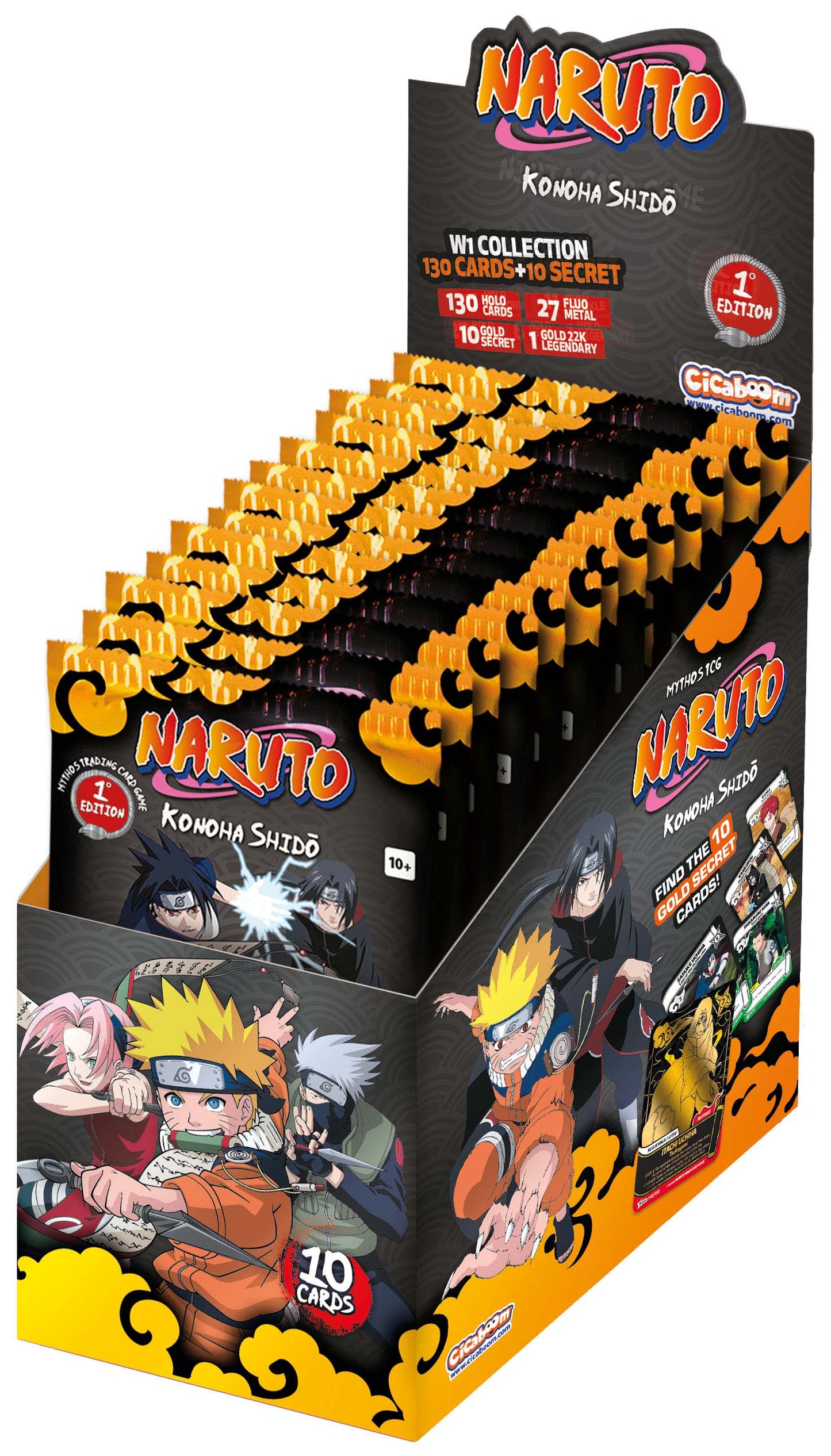 Naruto Mythos TCG - Display française de 24 boosters - Konoha Shidō (1° Édition)