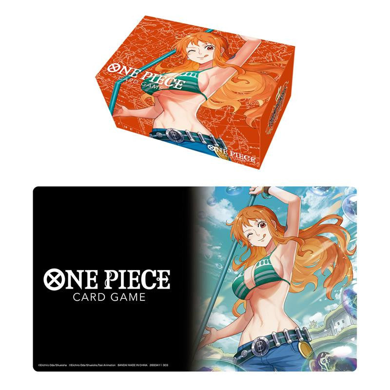 One Piece Card Game Playmat et Storage Box Set - Nami